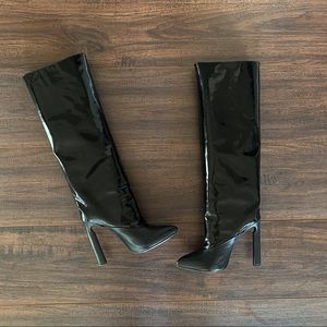 Jimmy Choo Derive Patent Knee Boots